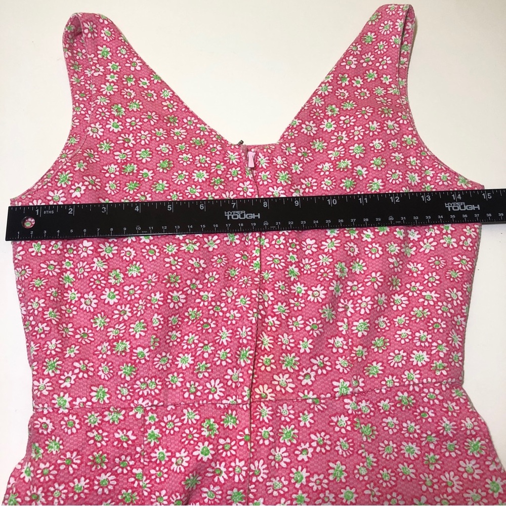 VTG Lilly Pulitzer Bergdorf Goodman Dress 2 Cotton Pink Floral Tank Sleeveless - Picture 4 of 12